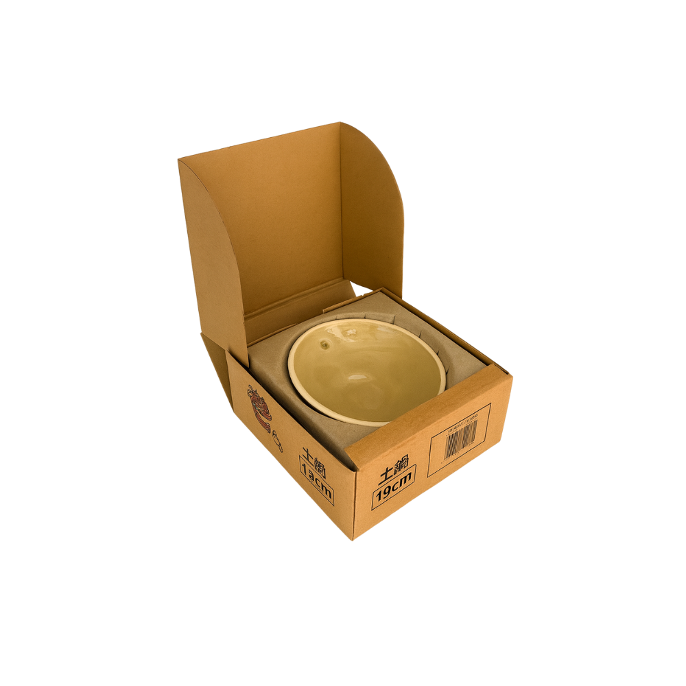 774164 | 7.5" Deep Clay Sand Pot | Donabe Hotpot for Stove & Oven - in the box