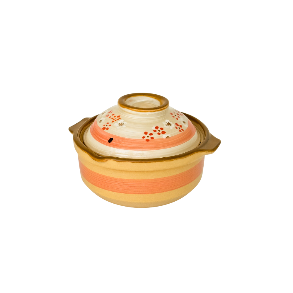 774164 | 7.5" Deep Clay Sand Pot | Donabe Hotpot for Stove & Oven