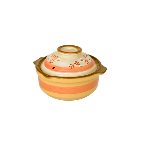 774164 | 7.5" Deep Clay Sand Pot | Donabe Hotpot for Stove & Oven