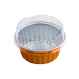 7oz Golden Aluminium Foil Baking Cup W/ Clear High Lid - 200 Sets