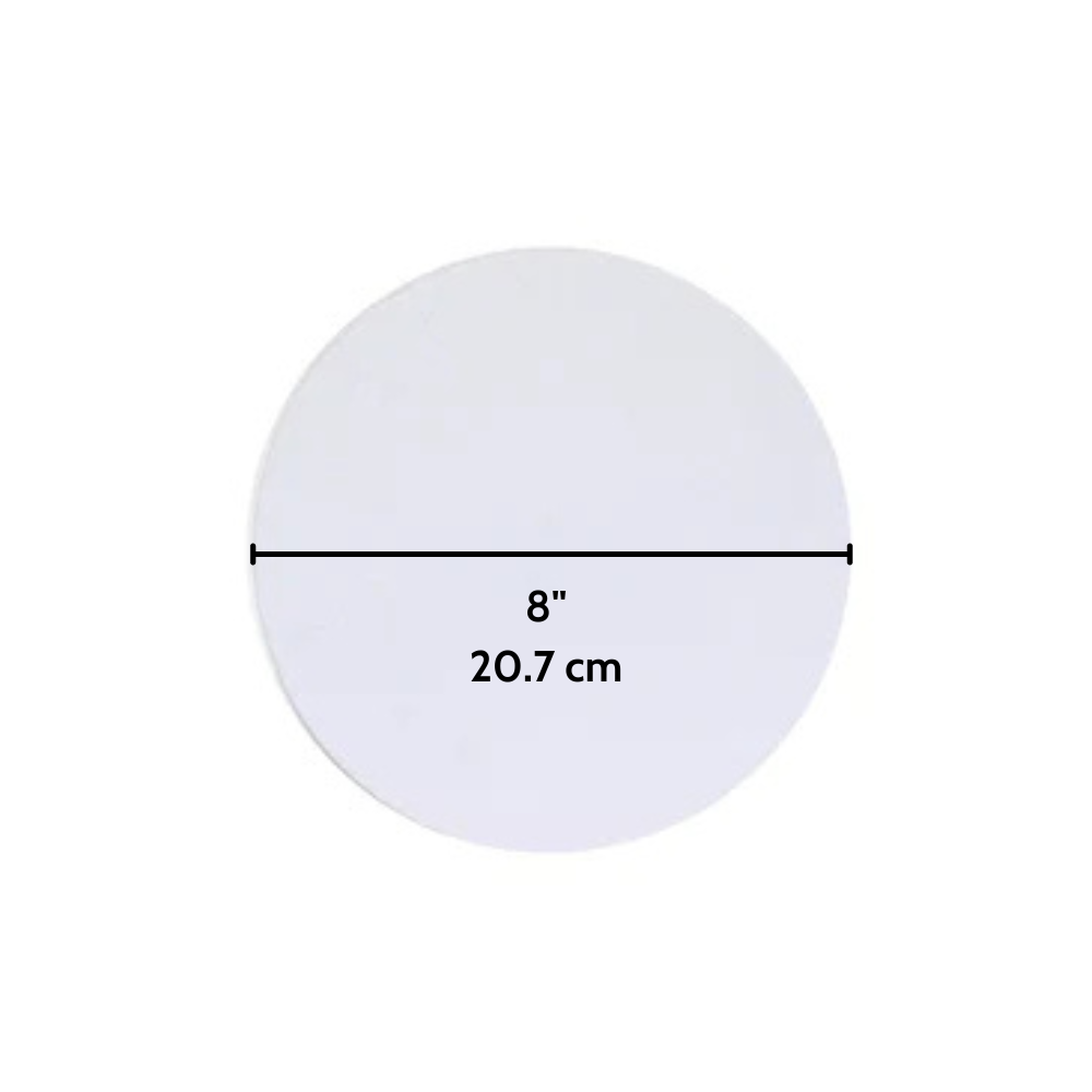 8" Heavy Duty White Round Paper Lid | Fit 8" Foil Container (Lid Only)