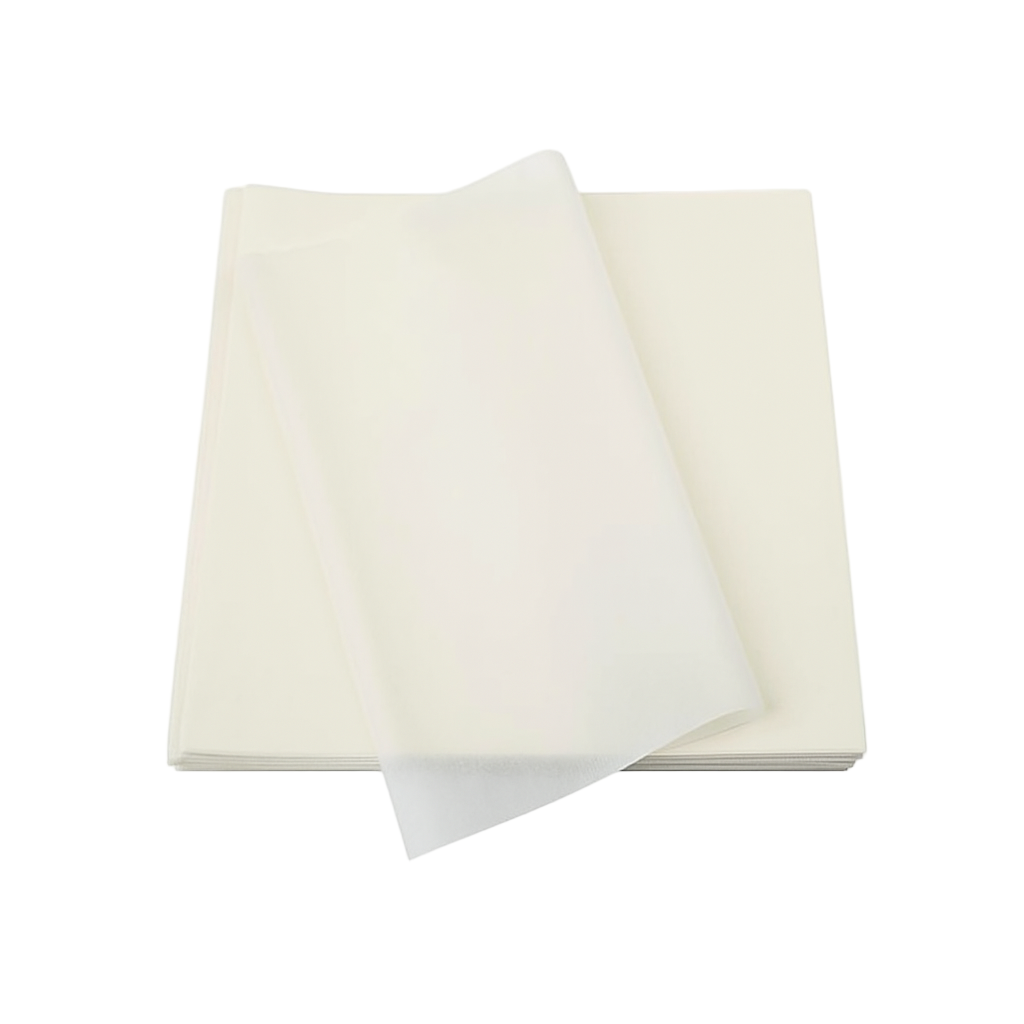 Papier ciré transparent blanc carré 8x8" - 5000 pièces