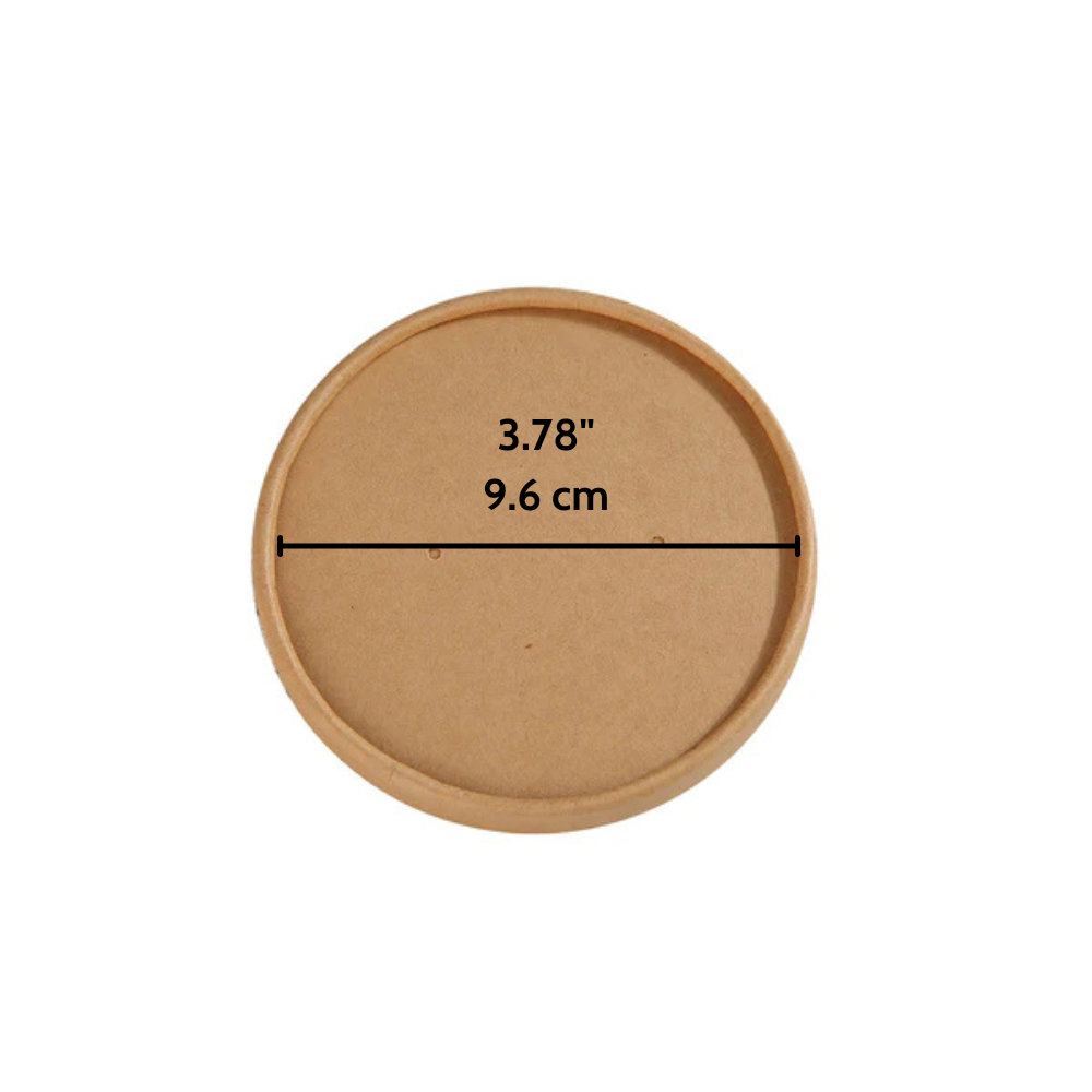 96mm Kraft Paper Lid  Fit 8B12B16B Paper Soup Cup (Lid Only) - size