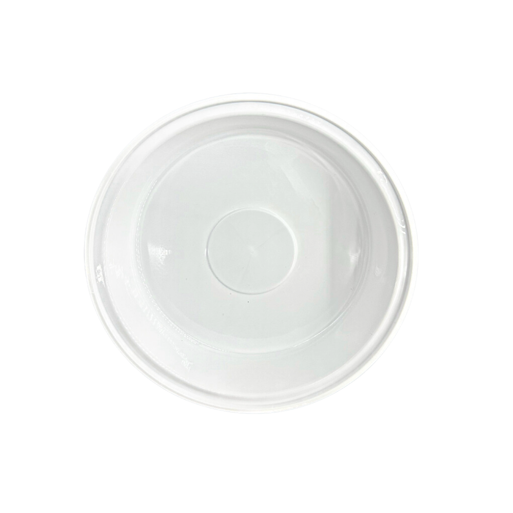 A-1200 40oz Microwaveable PP White Round Bowl (Base Only) - Top
