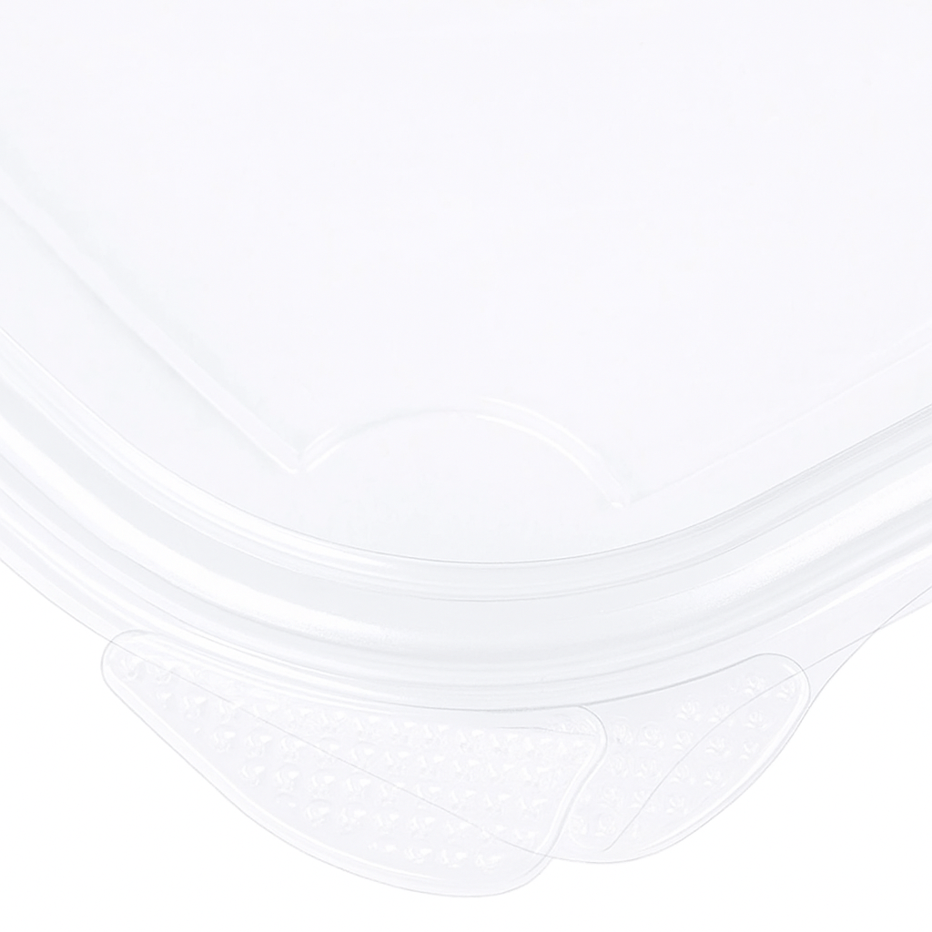 AD16S 16oz Clear Shallow Hinged Deli Container | 7.25x6.375x1" - details