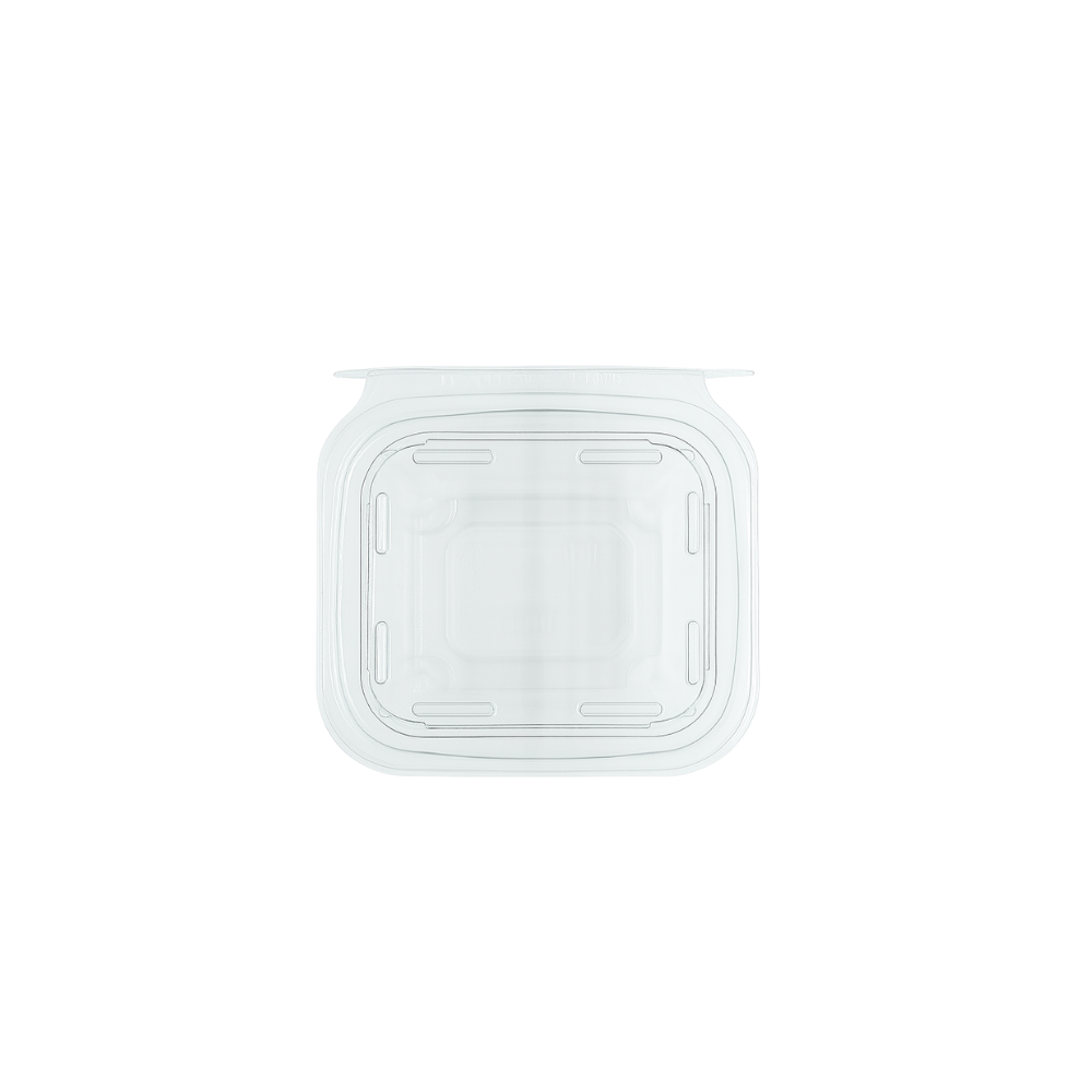 B07-OME-16ST | 16oz PET Clear Anti-fog Hinged Tamper Evident Salad Container - top