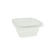 B07-OME-16ST | 16oz PET Clear Anti-fog Hinged Tamper Evident Salad Container - 200 Sets