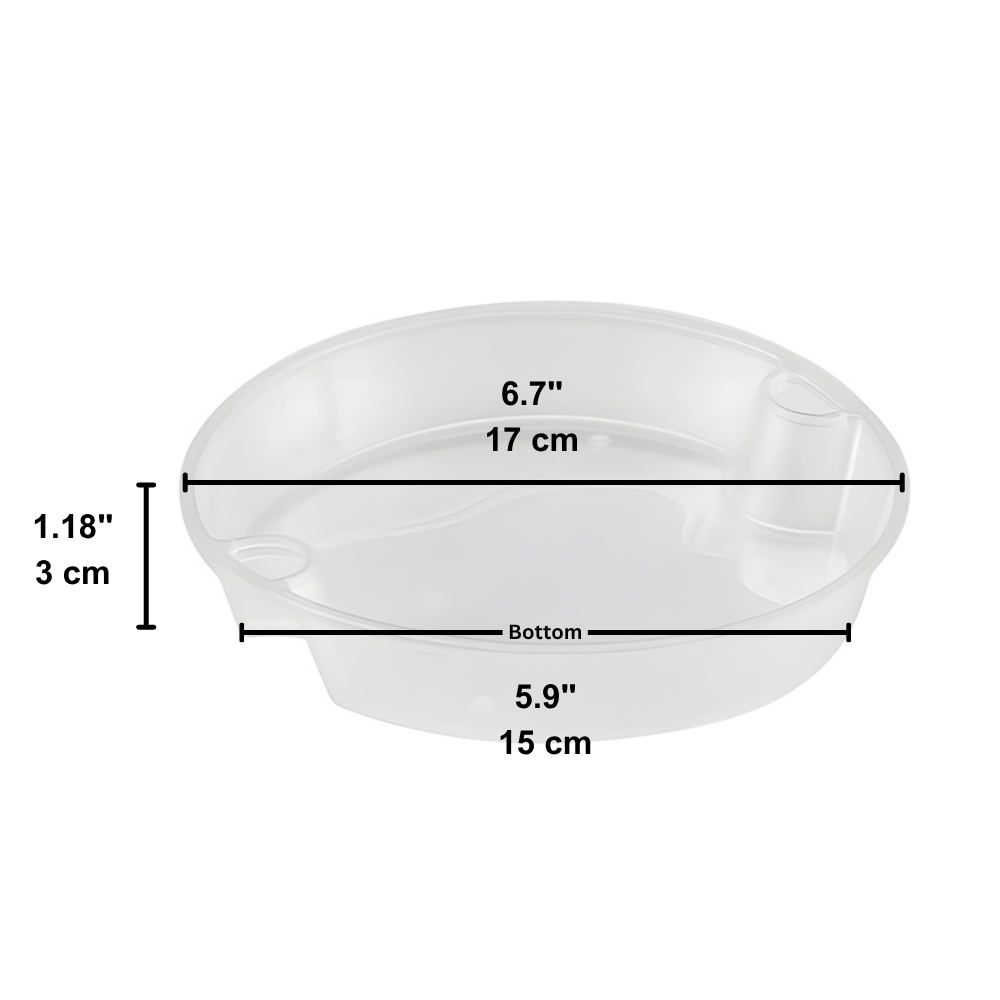 B08-LRR-NB50INSERT | 6.7" Round Food Divider Insert | Fit NB50W Bowl (Insert Only)-size