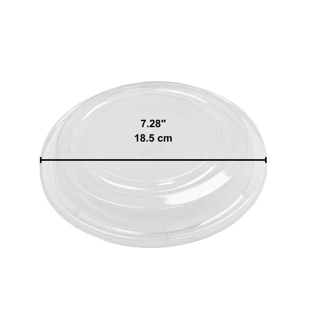 B08-LRR-NB50LID | 185mm PP Clear Round Lid | Fit NB50W Bowl (Lid Only)-size