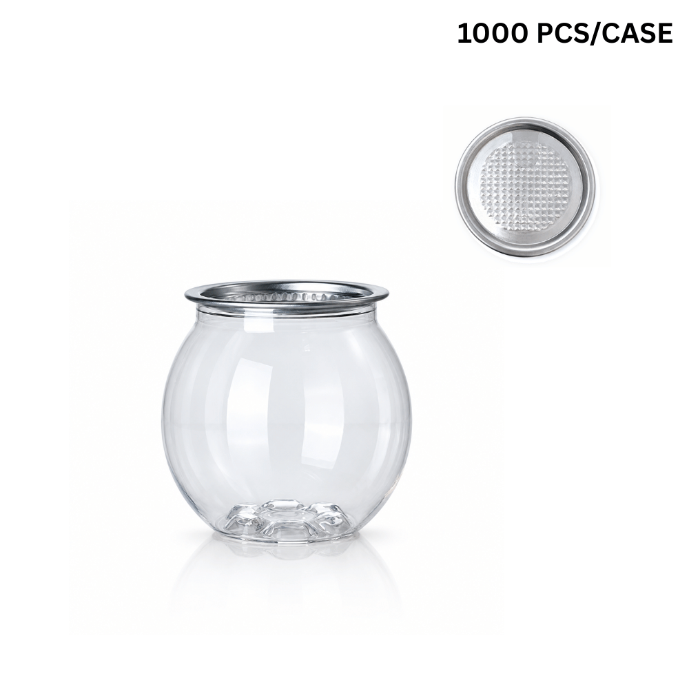 B5 | 7oz Can-Shaped Clear PET Cup W/ Easy-Peel Foil Lid (1000 Pcs/Case)