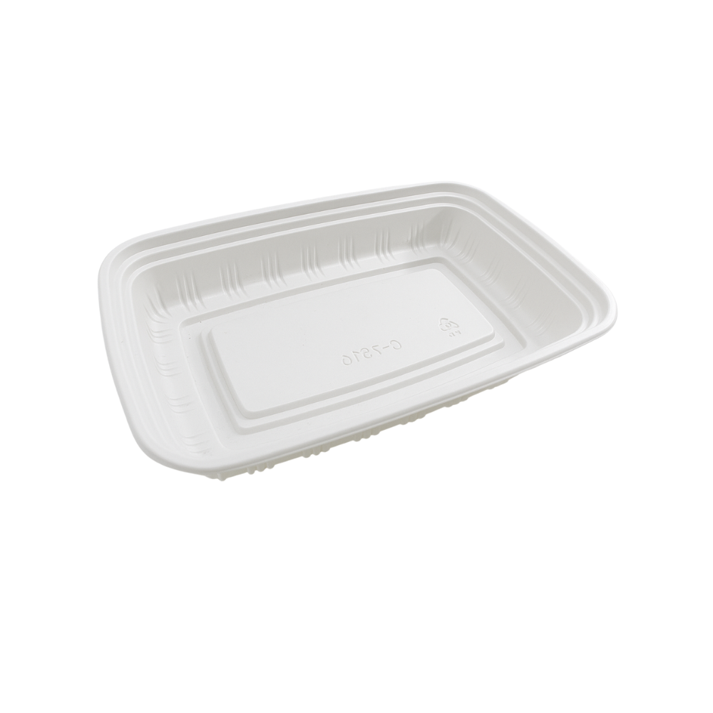 C-7516 Base | 16oz PP White Rectangular Container | 7.8x5.25x1.3" (Base Only)
