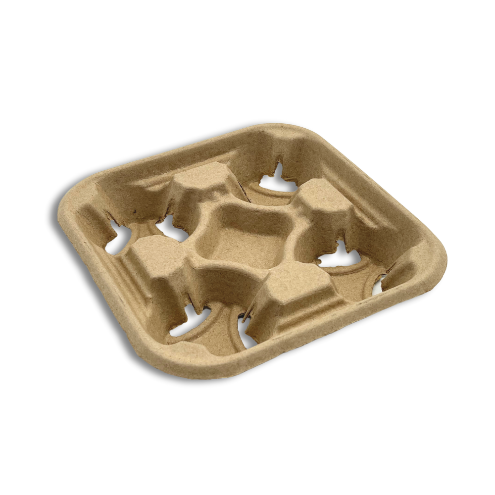 CH4IN1 | HD Sturdy Kraft Paper 4 Cup Tray Holder - 300 pcs