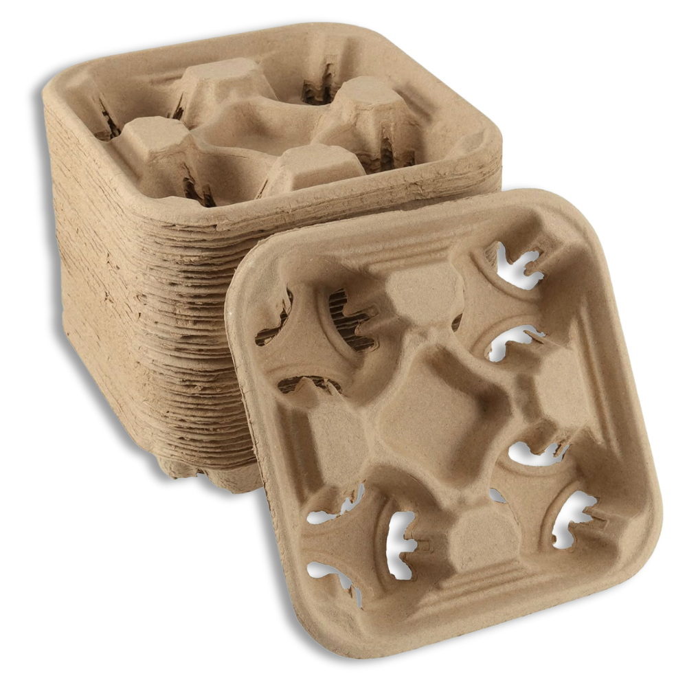 CH4IN1 | HD Sturdy Kraft Paper 4 Cup Tray Holder - Batch