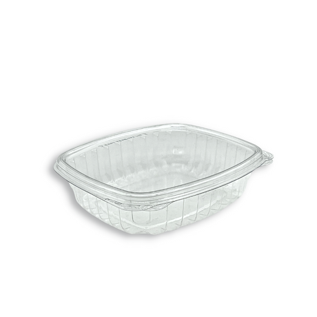 CS24 | 24oz PET Crystal Seal Hinged Salad Container | 6.89x5.91x1.97"- 200 Sets