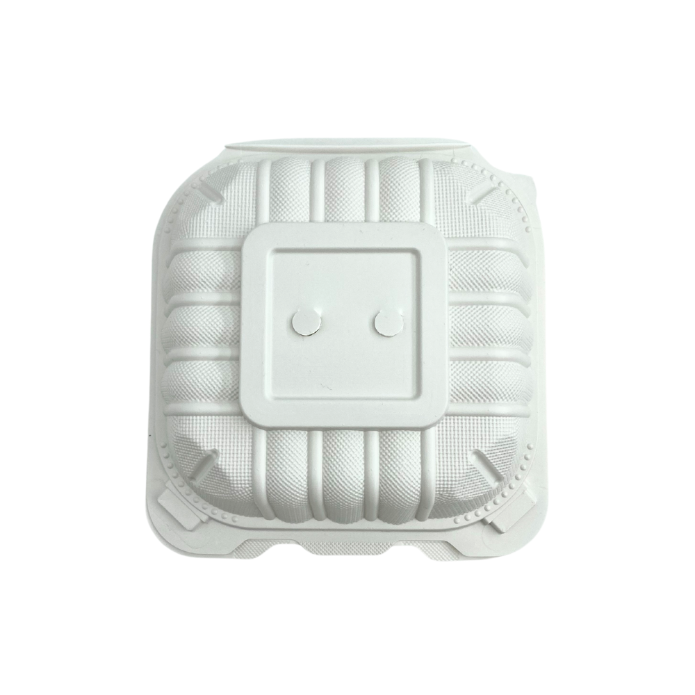 CY-61 | Microwavable PP Clamshell Container W/ Vent Hole | 5.6x6x3"-top