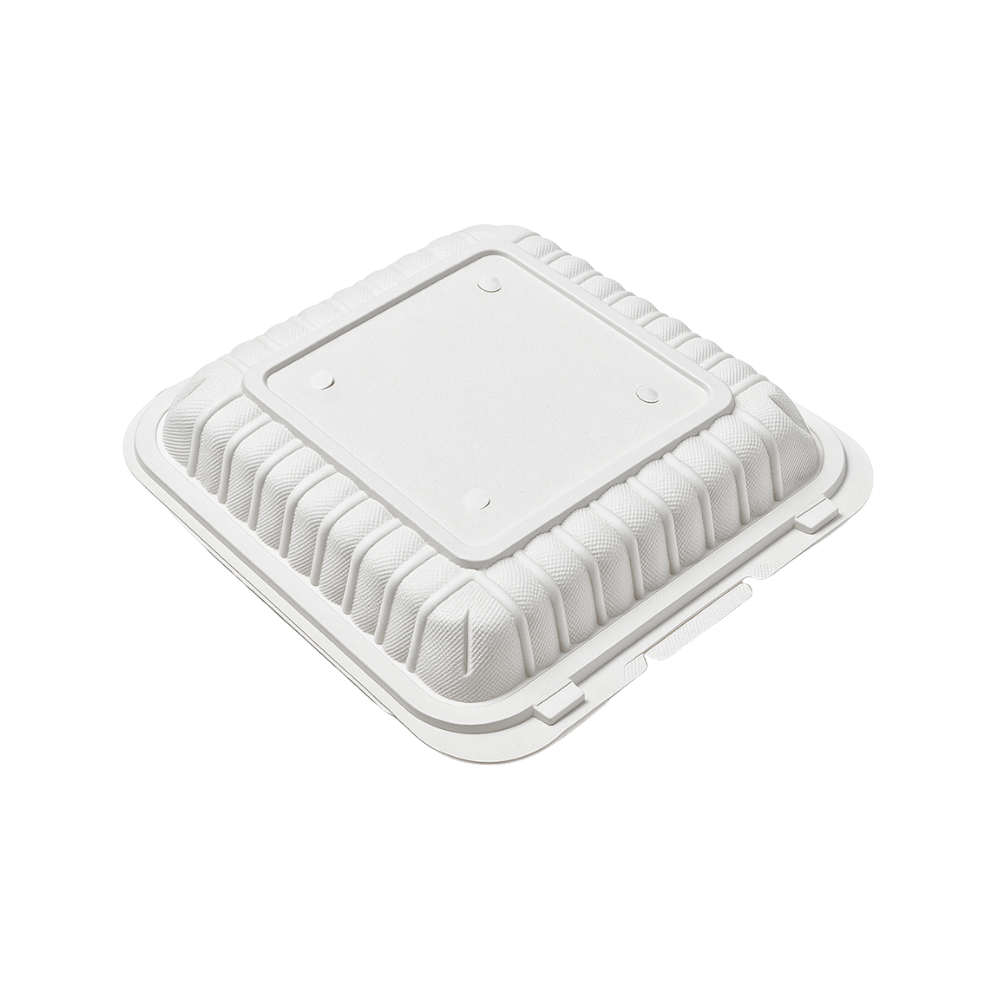 CY-91 | Microwavable PP Square Clamshell Container W/ Vent Hole | 9x9x3"