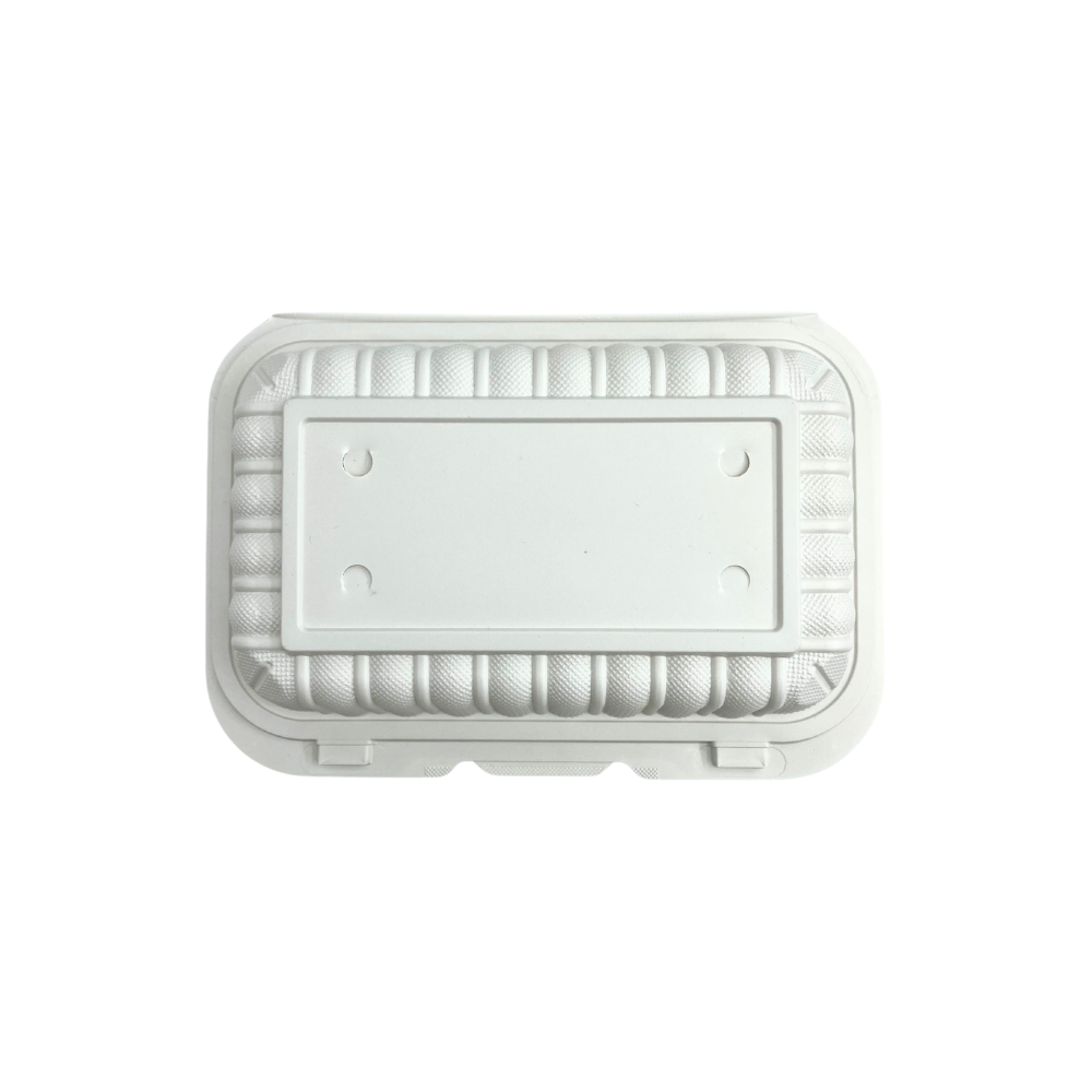 CY-96H | Microwavable PP Rectangular Clamshell Container W/ Vent Hole | 9x6x3" - top