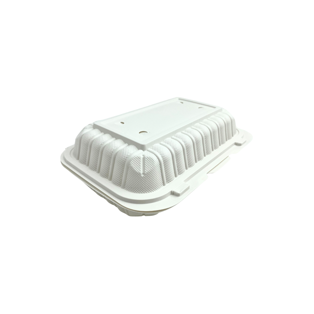 CY-96H | Microwavable PP Rectangular Clamshell Container W/ Vent Hole | 9x6x3"