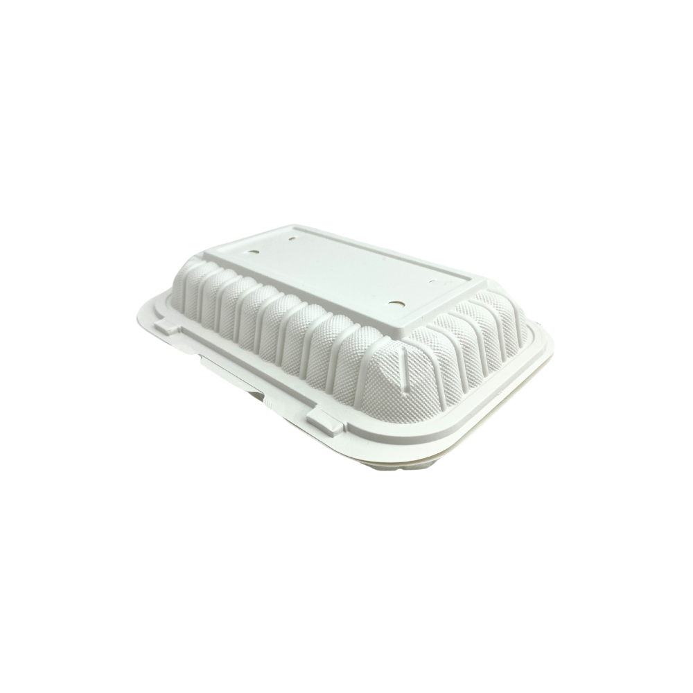 CY-96 | Microwavable PP Rectangular Clamshell Container W/ Vent Hole | 9x6x2.6"