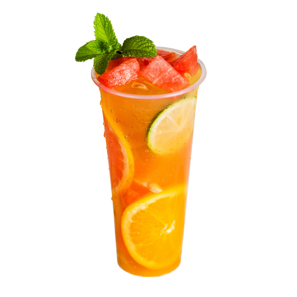 CY-Z700 Clear | 24oz PP Clear Injection Molding Milk Tea Cup - with juice