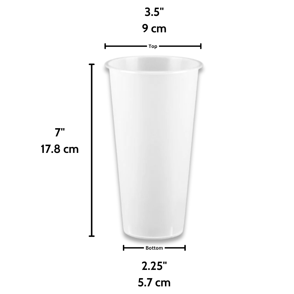 CY-Z700 Frosted | 24oz PP Frosted Boba Tea Cup | 90mm Top