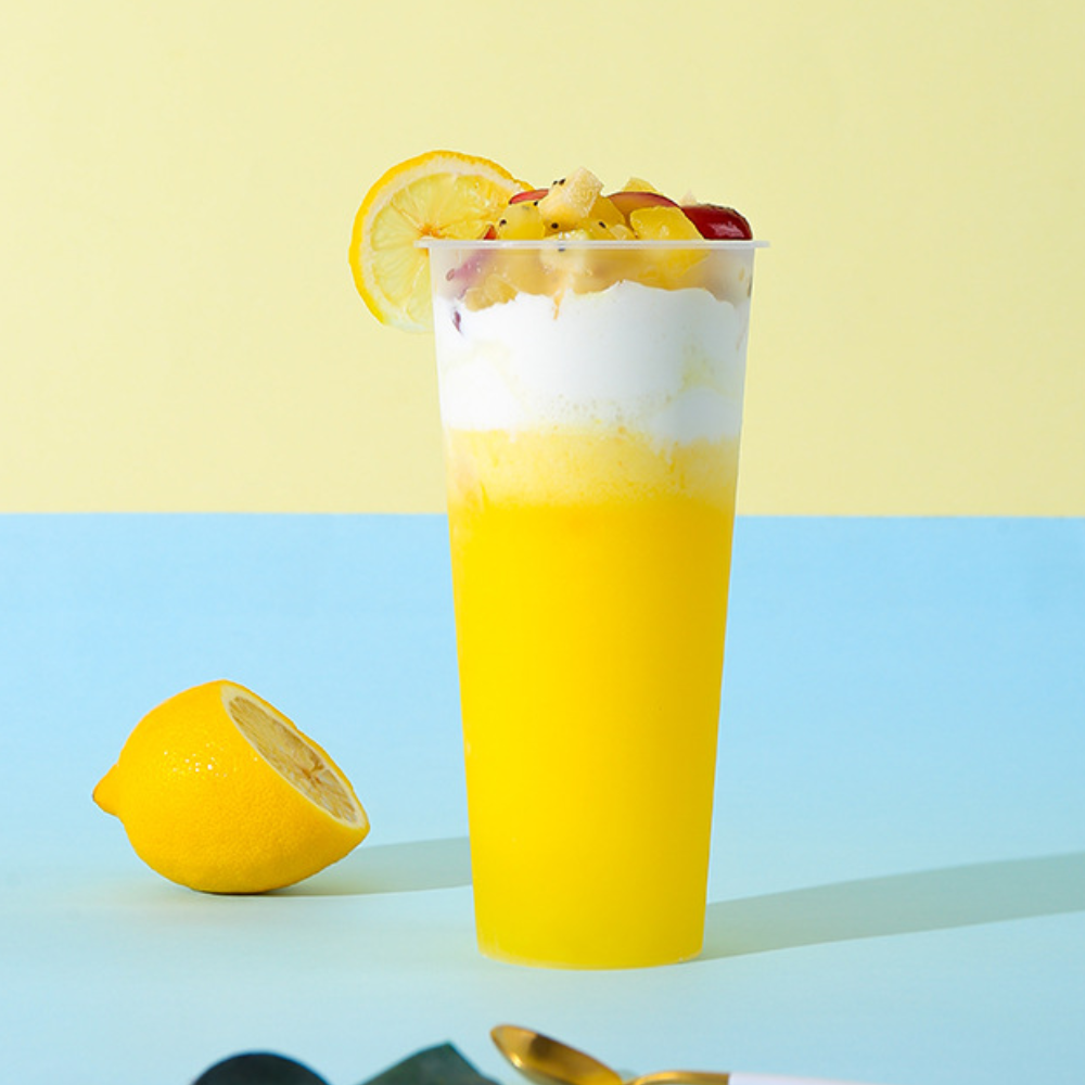 Clear PP boba tea cups 16oz bulk packaging for bubble tea, drink shops and cafes in Canada