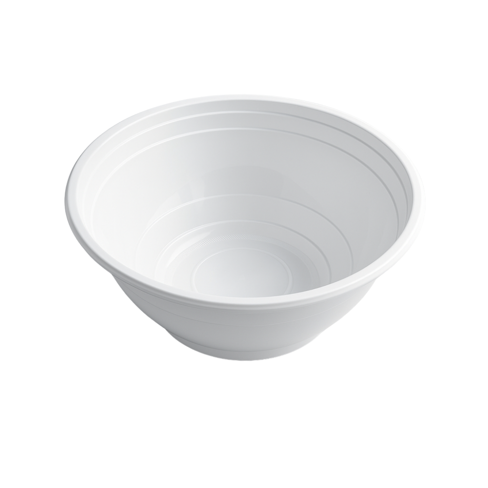 CY38 | 38oz Microwaveable PP White Diamond-Shaped Noodle Bowl (Base Only)