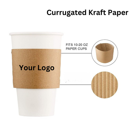 Custom Paper Sleeve | Fit 10oz to 20oz Cup - 10cs Min