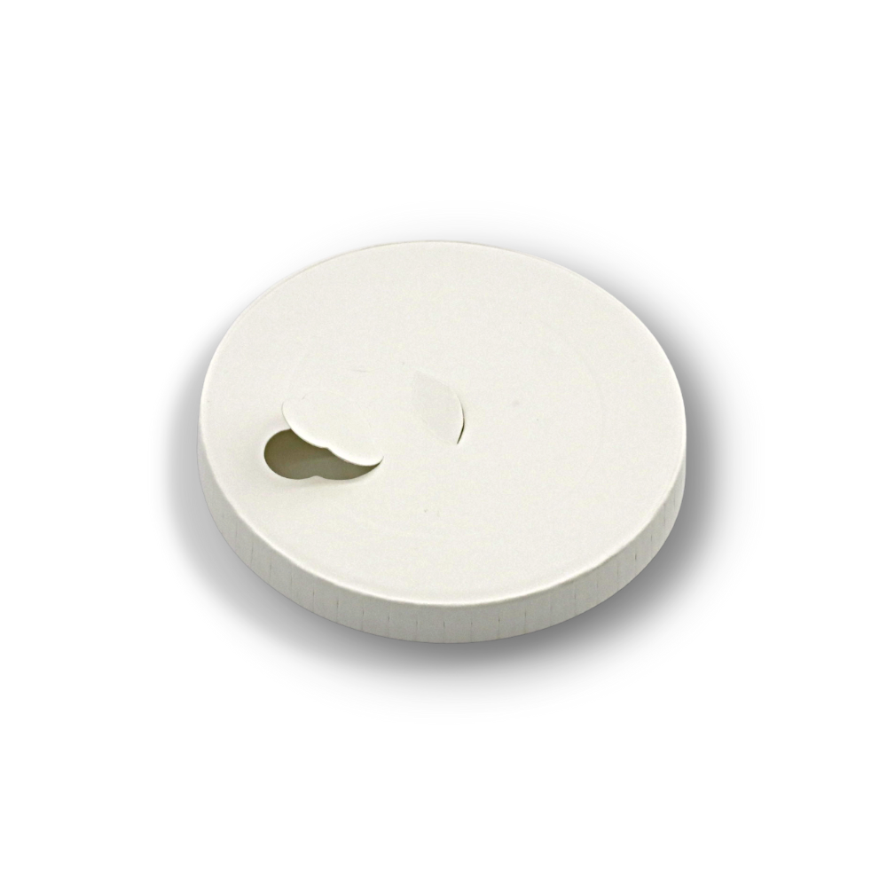 D80 | 80mm Reclosable White Paper Lid | Fit 8oz Paper Cup - 1000 Pcs