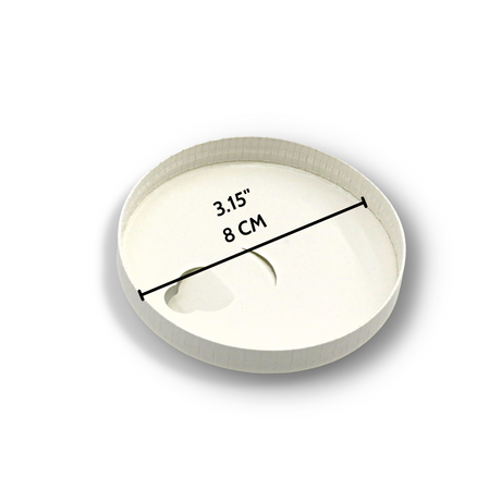 D80 | 80mm Reclosable White Paper Lid | Fit 8oz Paper Cup - size