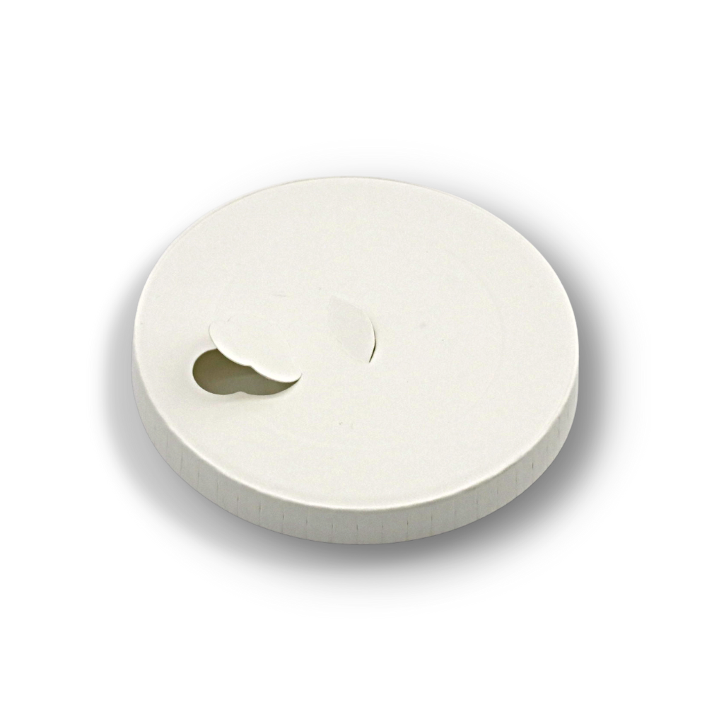 D90 | 90mm Reclosable White Paper Lid | Fit 10/12/16/20oz Paper Cup - 1000 Pcs
