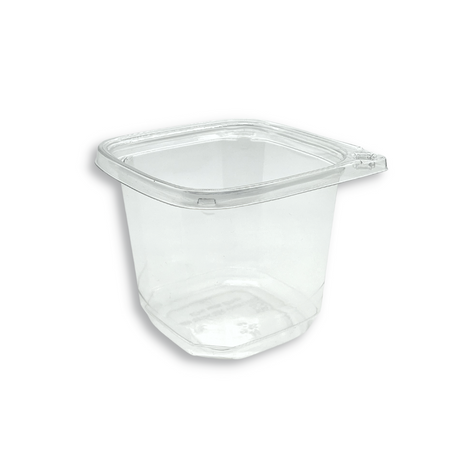 DC-24 | 24oz PET Clear Safety Lock Square Container (Base Only) - 500 Pcs