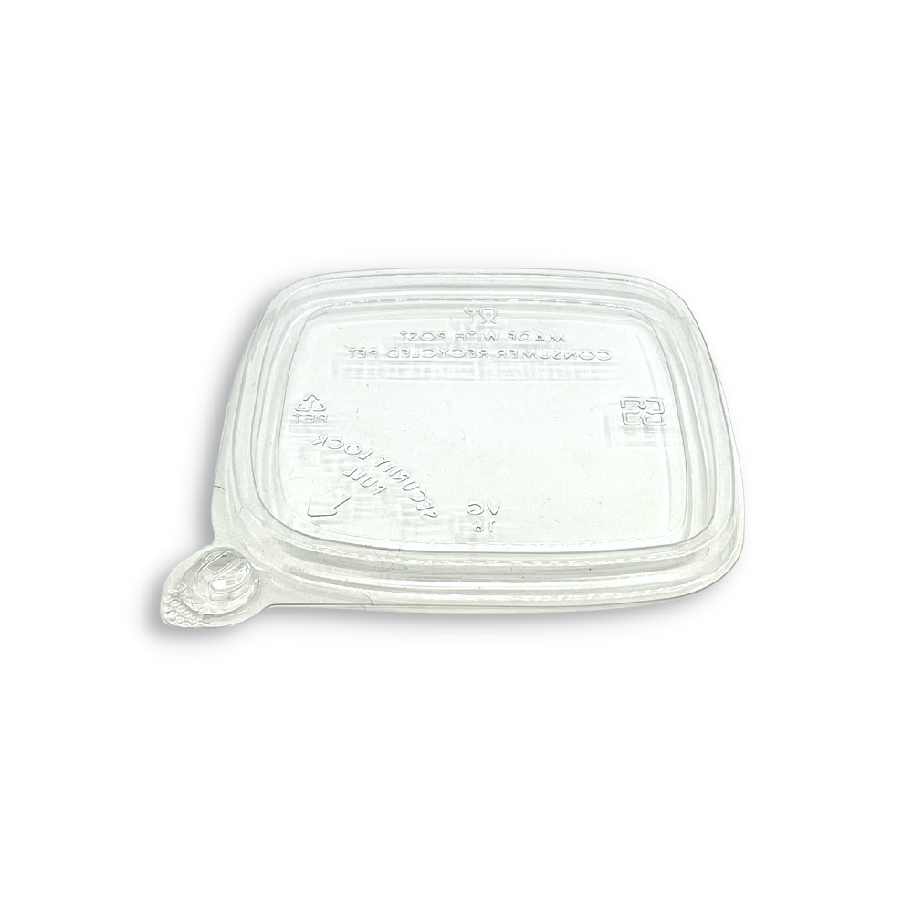 DC-Lid | 105x105mm PET Clear Square Lid | Fit DC-08/12/16/24/32 Container - BACK