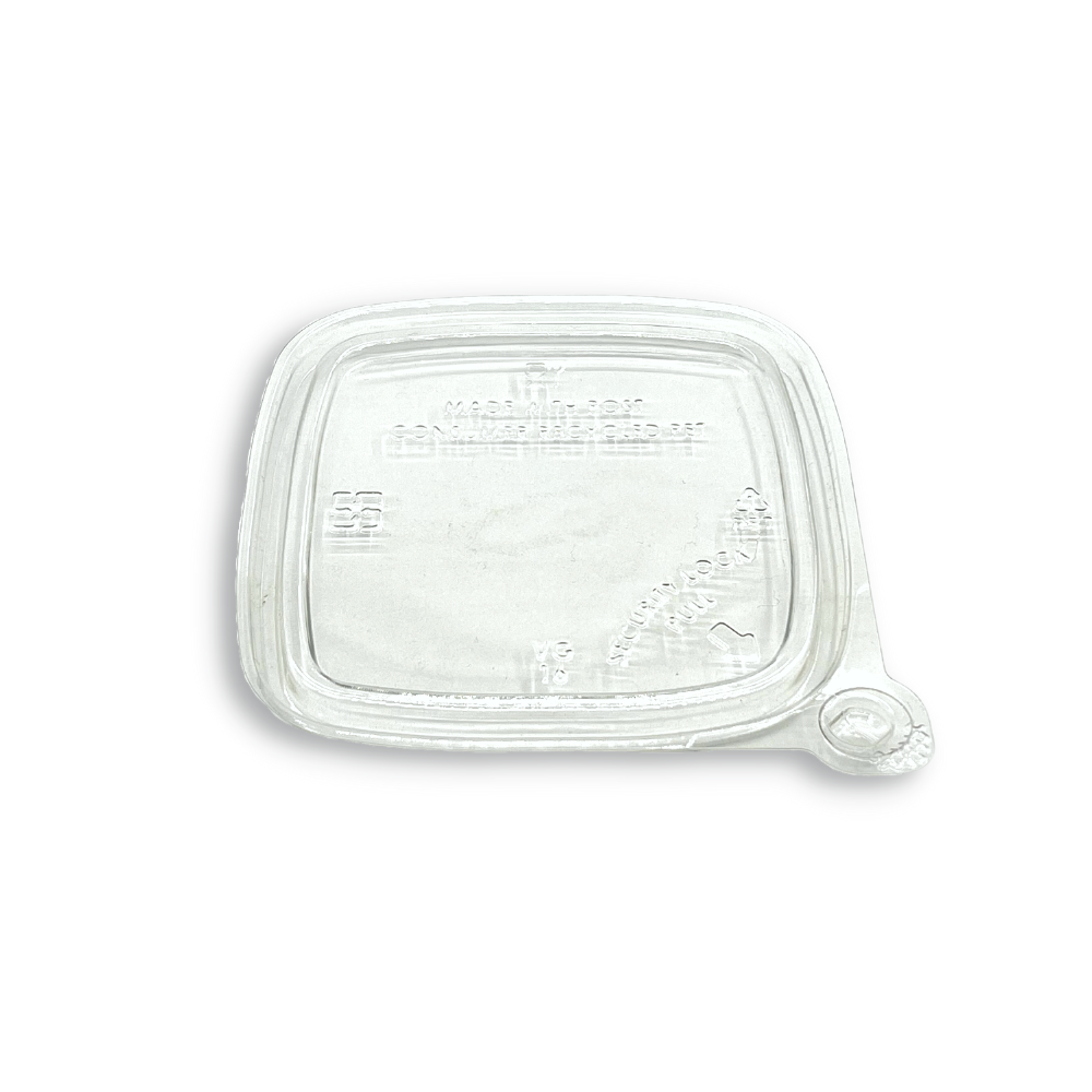 DC-Lid | 105x105mm PET Clear Square Lid | Fit DC-08/12/16/24/32 Container - 500 Pcs