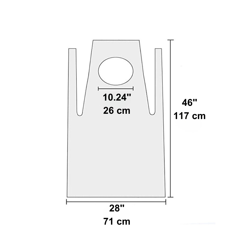 Disposable Blue Plastic Apron | 28x46"