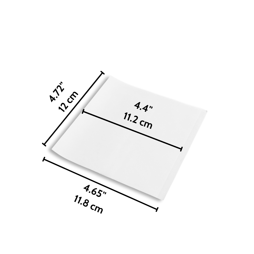Eco-Friendly White Paper Bakery Bag  4.75x4.75 - Size