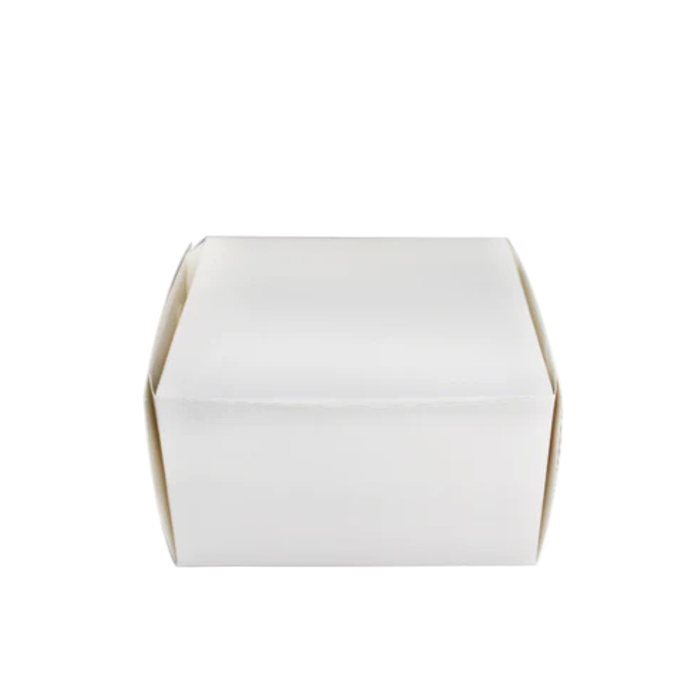 Eco-Friendly White Square Cake Paper Box 10x10x4.5 - 100 pcs