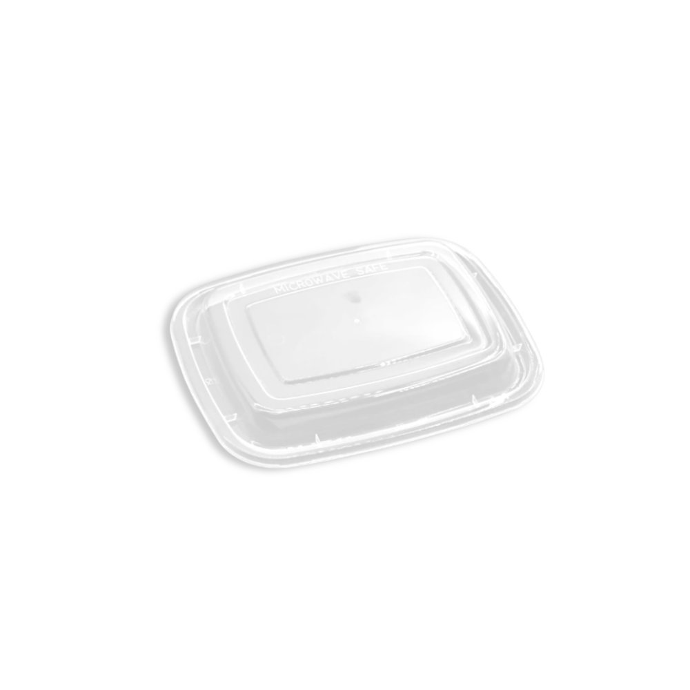 Couvercle F-6412 | Couvercle rectangulaire transparent en PP 140 x 114 mm | Compatible avec le récipient F-6412 (couvercle uniquement) - 300 pièces