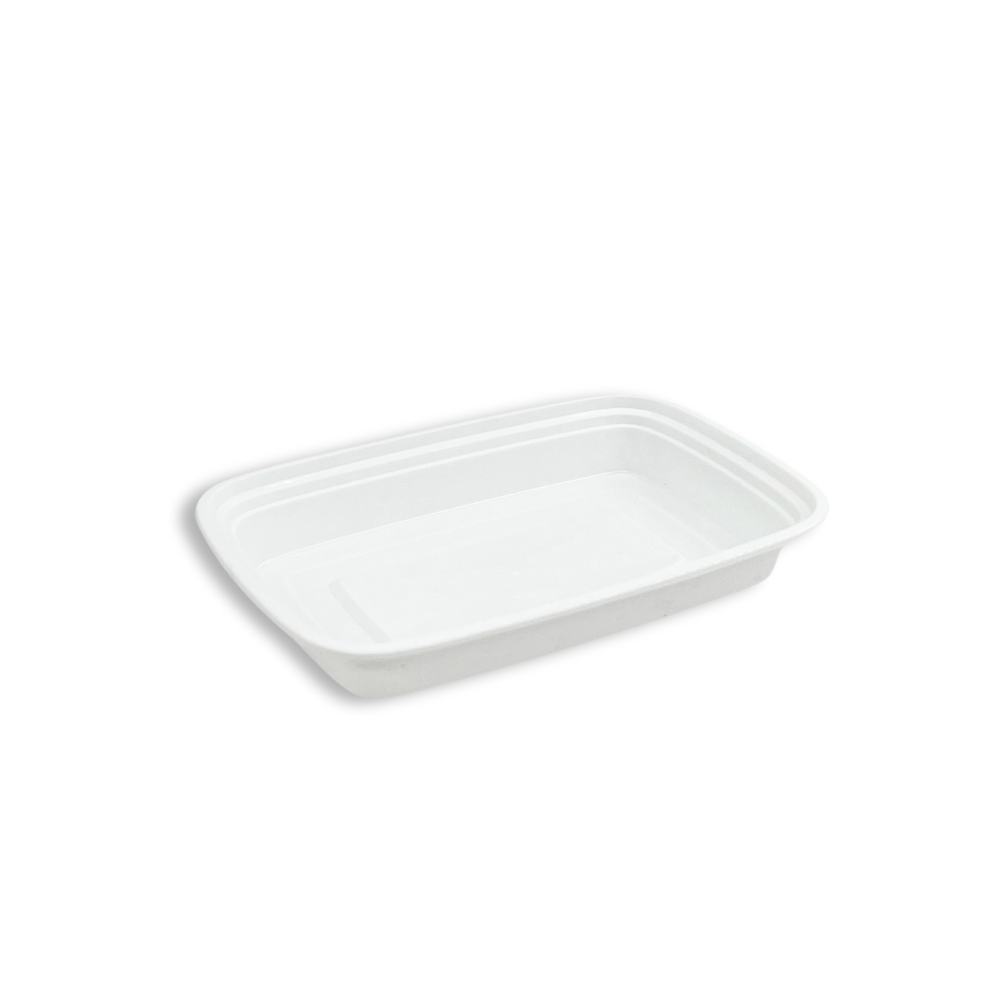 F-7516 Base | TD 16oz PP White Rectangular Container (Base Only)