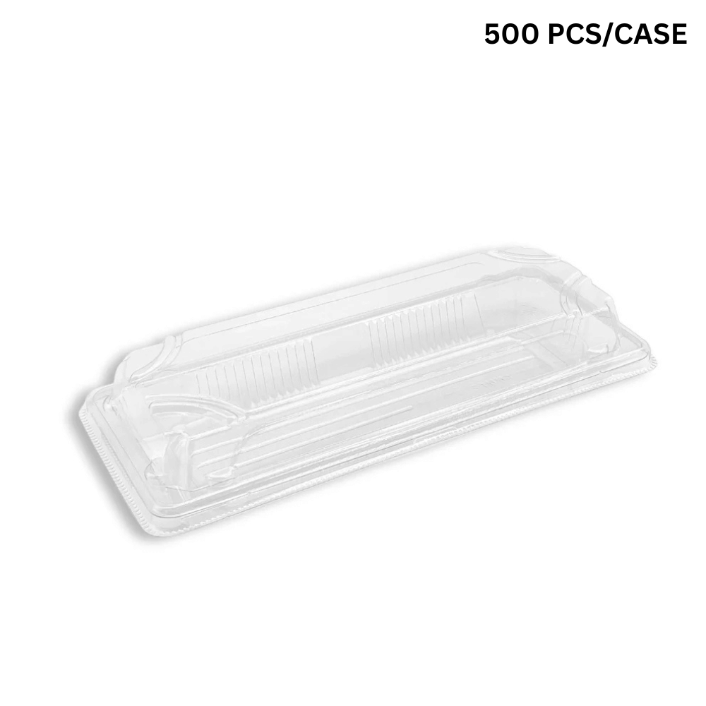 #FS-1102 PET | Clear Sushi Tray W/ Lid | 8.66x3.54x1.77" (500 Pcs/Case)