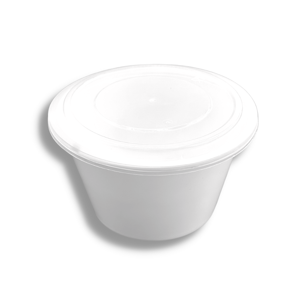 FS-462 | 50oz Microwaveable PP Leak-resistant Clear Round Deli Container W/ Lid - 180 Sets-front