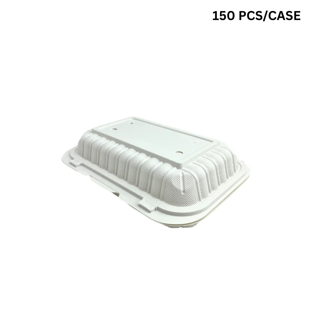 CY-96 | Microwavable PP Rectangular Clamshell Container W/ Vent Hole | 9x6x2.6"
