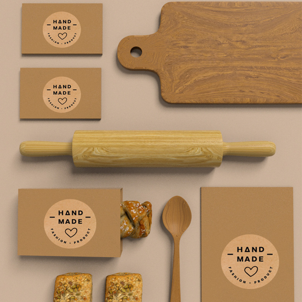 HA227 | 1" Handmade With Love Round Sticker | 8 Style - on object