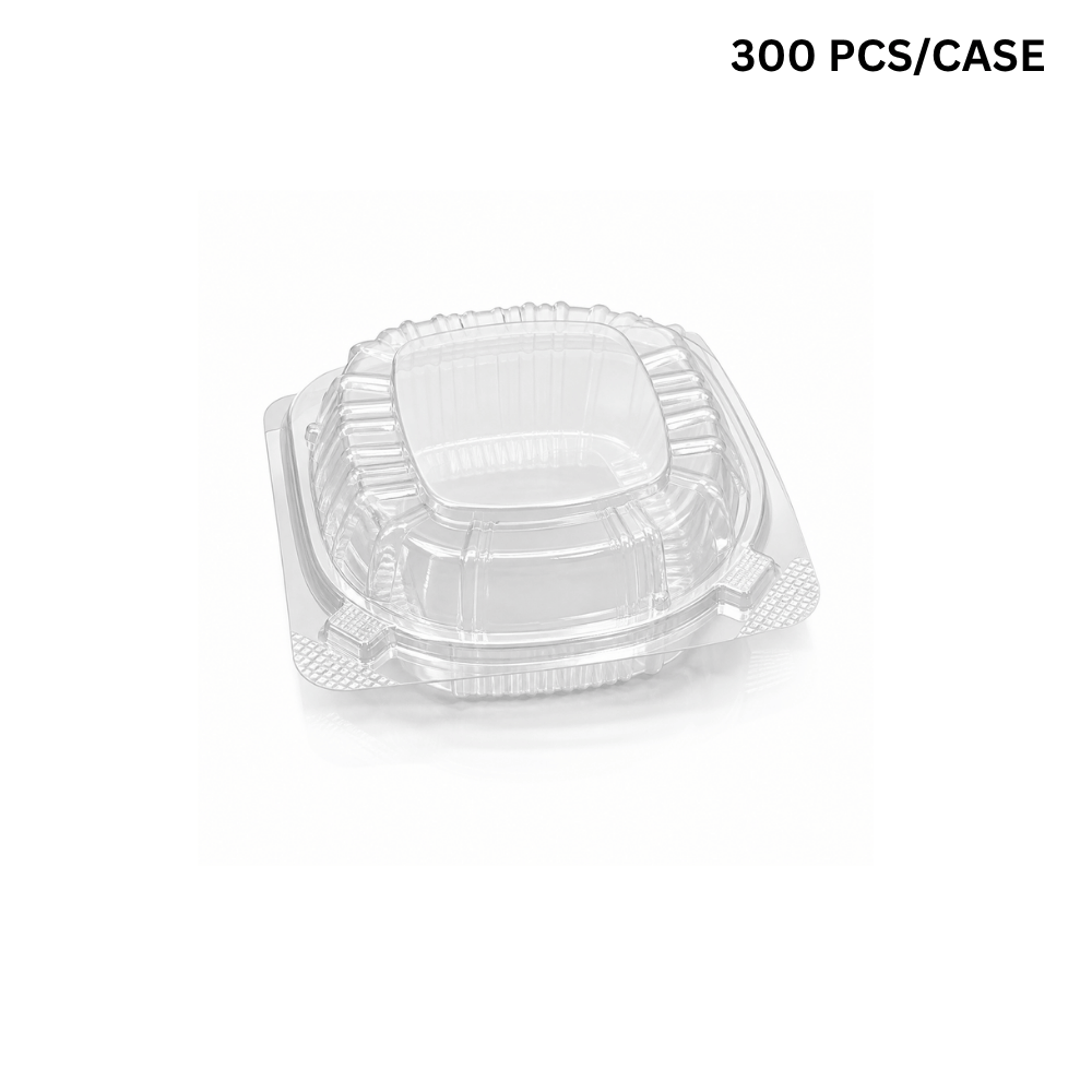 HC5527-WX | Clear Hinged PET Container | 5x5x2.56" - 300 pcs