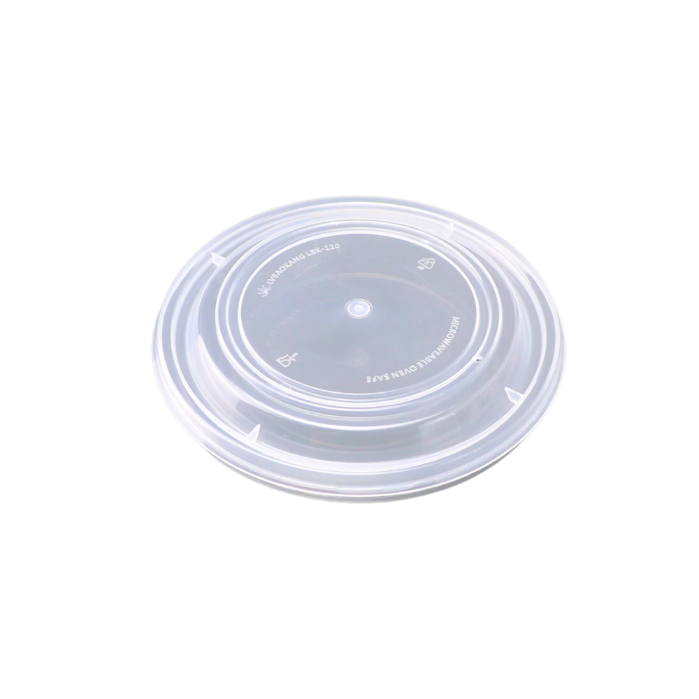 HD-120 | 120mm PP Clear Round Lid | Fit HD-360/HD-400/HD-500 Bowl (Lid Only) - 600 Pcs