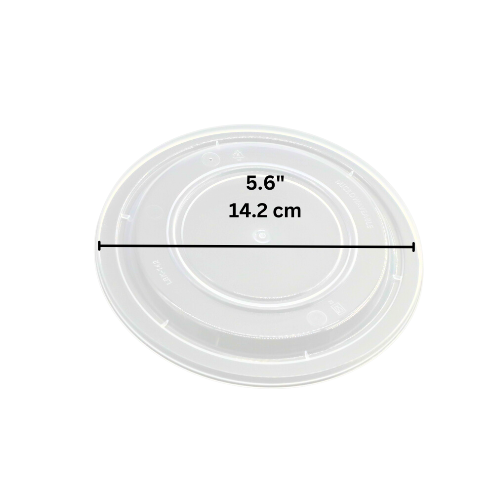 HD-142 | 142mm PP Clear Round Lid | Fit HD-700/HD-850/HD-999 Bowl (Lid Only) - size