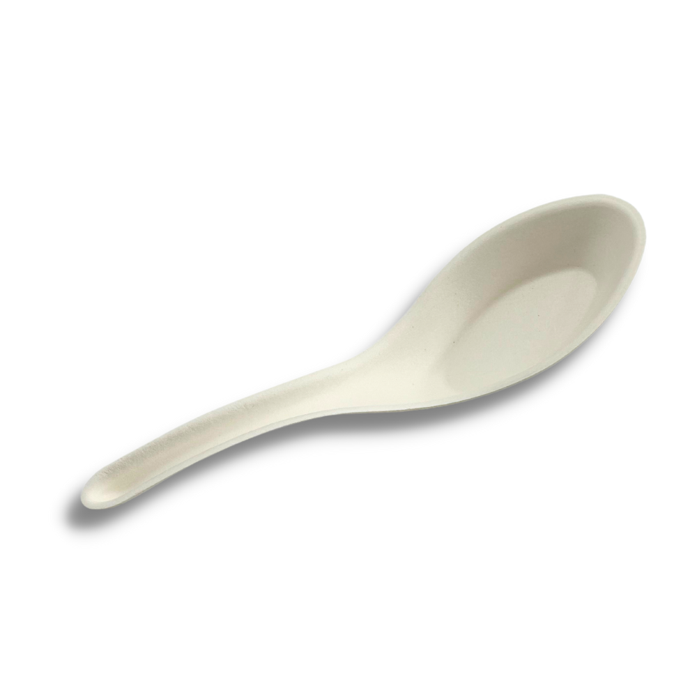 HD-CCS56 | 5.63" Compostable Sugarcane Asian Soup Spoon - front
