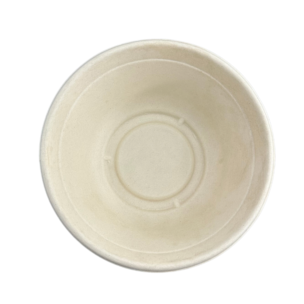 HD-CZB40 | 40oz Eco-Friendly Sugarcane Round Bowl Base - 500 Pcs-top