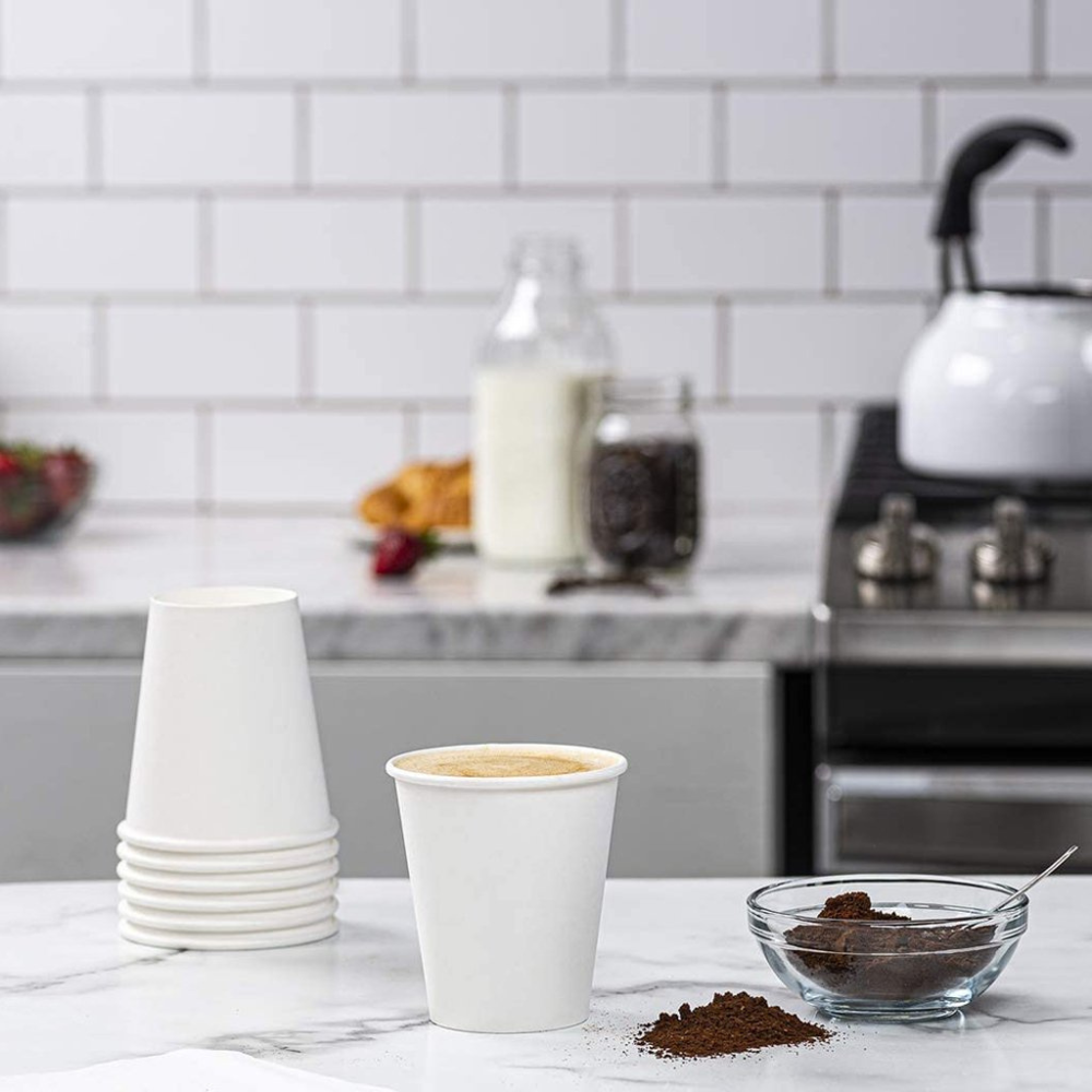 HD 10oz White Paper Cup - 1000 Pcs-display
