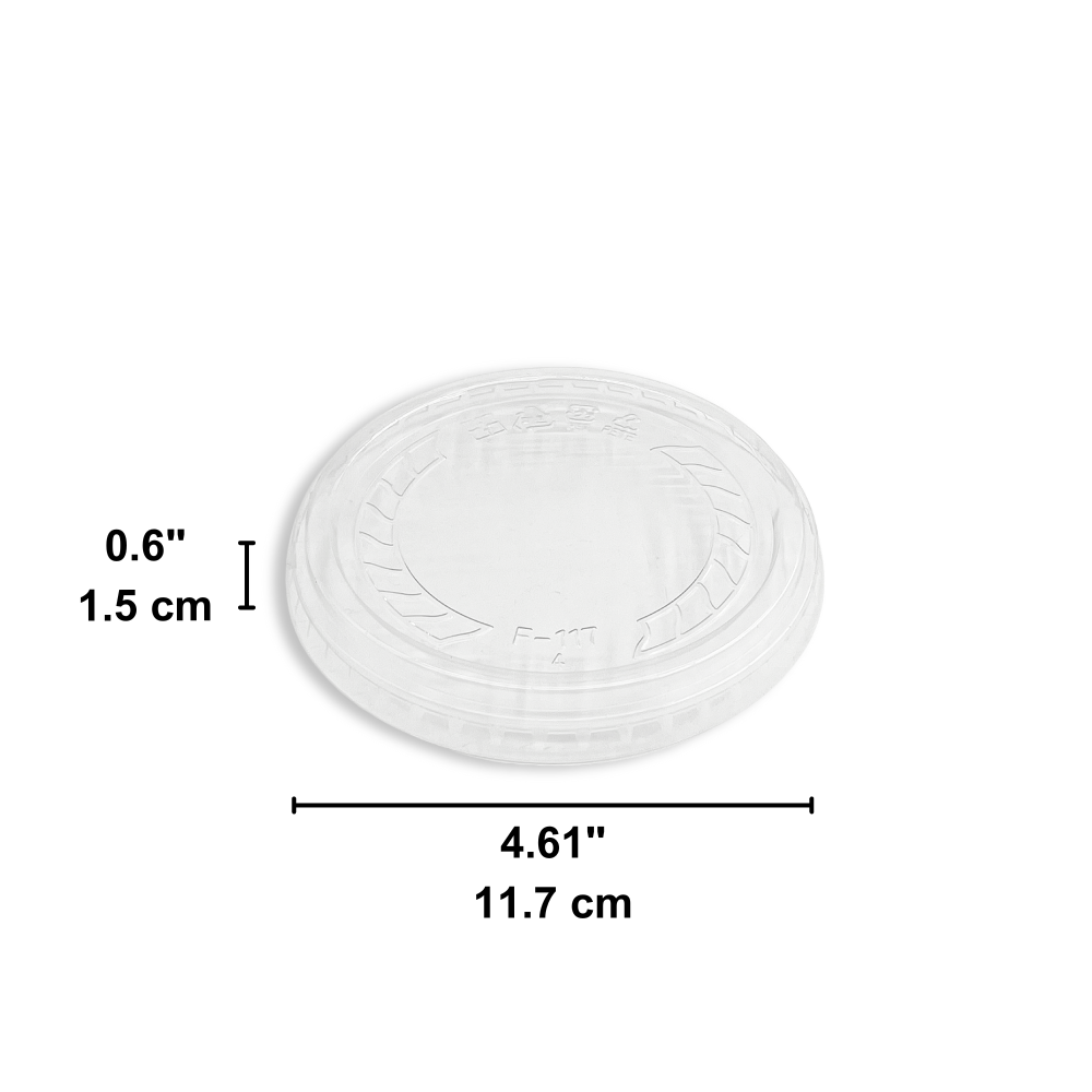 HD 117mm PET Flat Lid | Fit HD 8/12/16/24/32oz Round Salad Container - size
